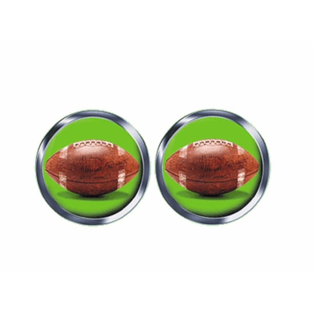 Sonia Spencer Cufflinks Mens OS Green Excellent Football Sports Made in England